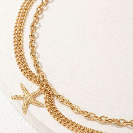 Serpent Heart Charm Triple-Layered Anklet with Elegant Tassel - Très Elite