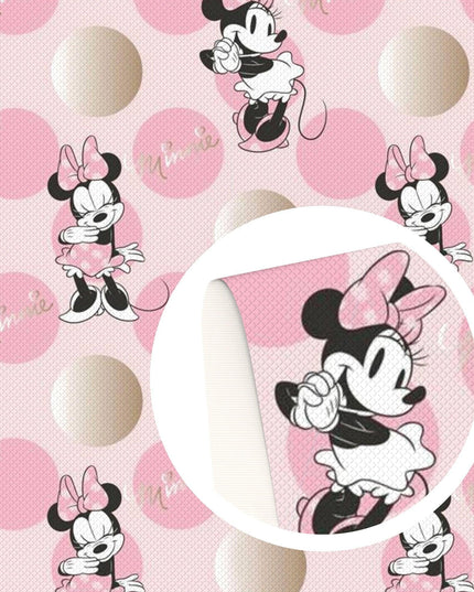 Elegant Minnie Mouse Faux Leather Crafting Sheet - Transform Your Projects