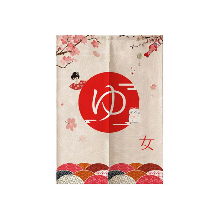 Elegant Japanese Polyester Doorway Curtain