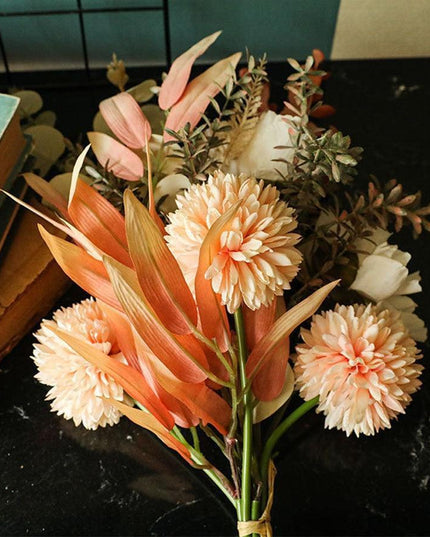 Champagne Dandelion Elegance - Artificial Floral Arrangement