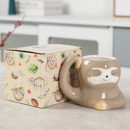 Cheerful Sloth 3D Ceramic Coffee Mug - Elevate Your Morning Routine