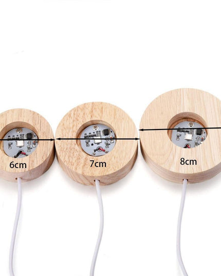 Artistic LED Wooden Nightlight Display Stand for Creative Showcases