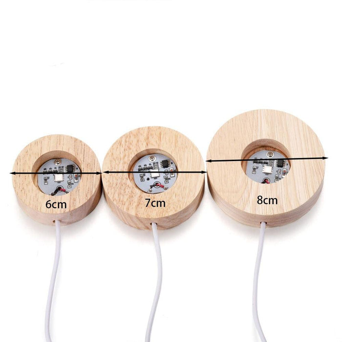 Artistic LED Wooden Nightlight Display Stand for Creative Showcases