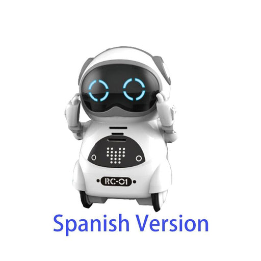 939A Pocket Robot Talking Interactive Dialogue Speech Recognition Record Singing Dancing Telling Story Boy Girl Toys Kawaii Gift-0-Très Elite-China-White-Spanish-Très Elite