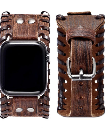 Timeless Calf Leather Apple Watch Band - Classic Vintage Charm