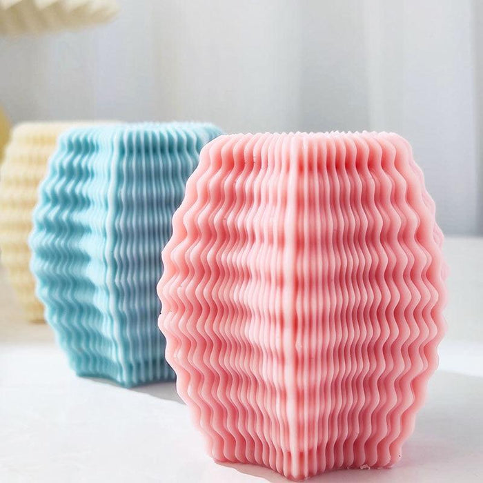 Spiral Wave Silicone Candle and Soap Making Mold