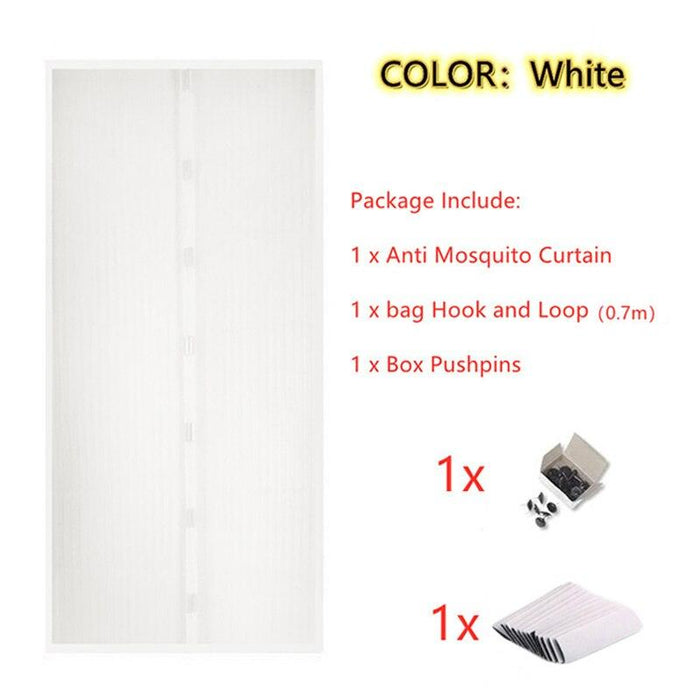 Summer Breeze Magnetic Mesh Door Screen - Easy Bug Protection for All Room Sizes