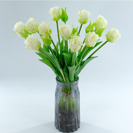 Chic Parrot Tulip Silk Floral Arrangement - 5-Piece Luxe Botanical Set