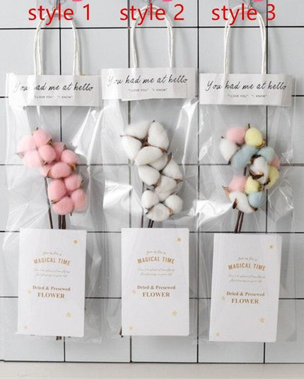 Elegant Dried Floral Arrangement in Trendy Tote Bag