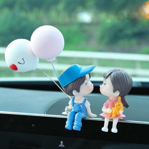 2022 Car Accessories Cute Cartoon Couples Action Figure Figurines Balloon Ornament Auto Interior Dashboard for Girls Gifts Drop-Home Décor›Decorative Accents›Ornaments, Sculptures & Figurines›Valentine Ornaments-Très Elite-Pink Balloon-Très Elite