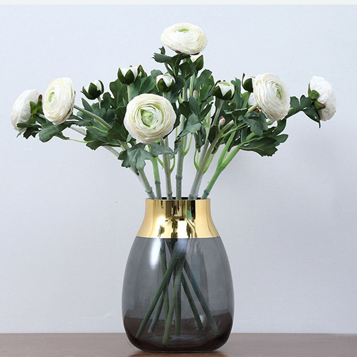 Elegant Set of 5 Artificial Peony Flowers: Premium Silk Bouquet for Special Events