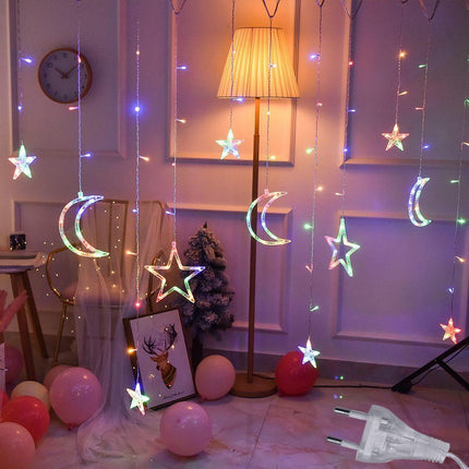 Celestial Dream LED Moon and Star String Lights for Whimsical Decor