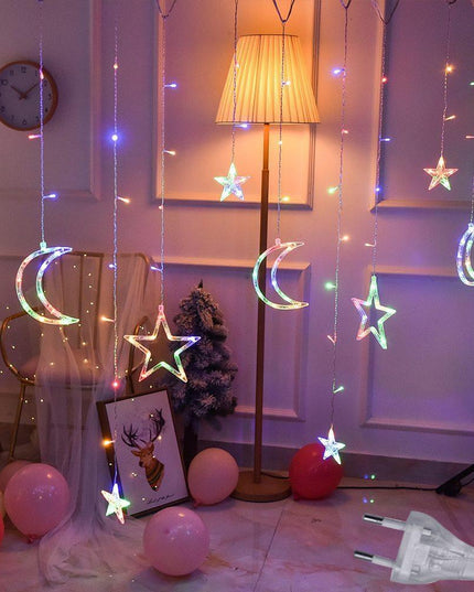 Celestial Dream LED Moon and Star String Lights for Whimsical Decor