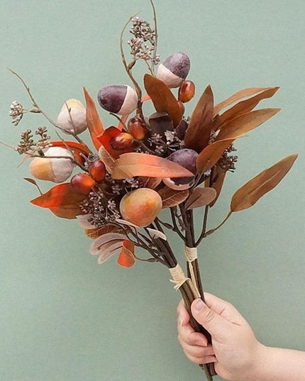 Charming Acorn Cluster Floral Arrangement for Autumn Home and Event Decor