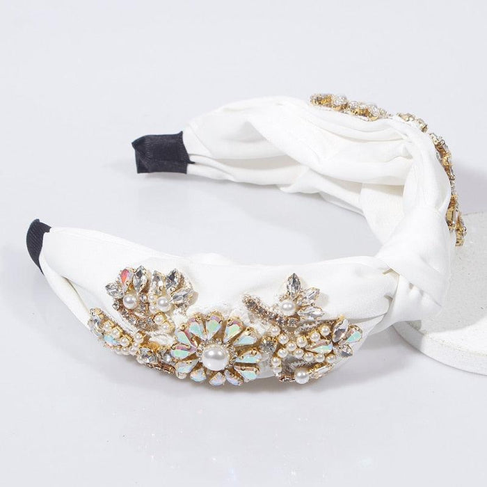 Glimmering Botanica Rhinestone Hair Hoops: Elegant Hair Ornaments for Fashionable Ladies and Teens