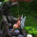 Enchanting Lovebirds Swing Statue Set for Fairy Garden Enchantment