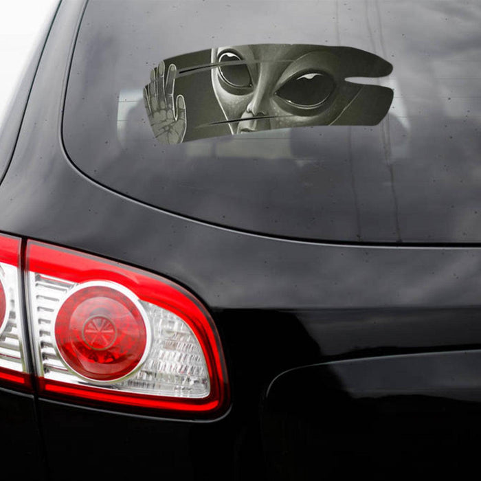 Alien Invasion 3D Premium Car Sticker - Unique Vehicle Decal