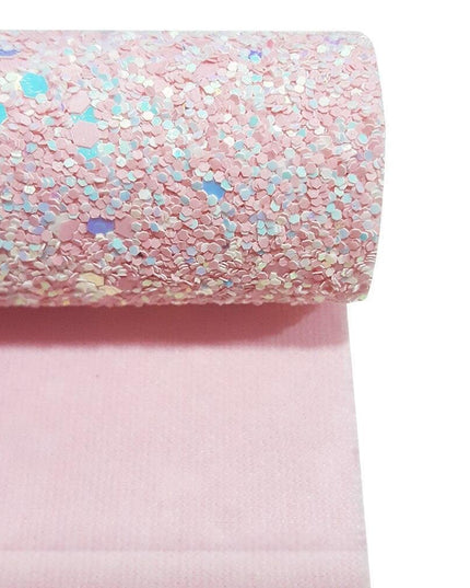 Shimmering Pink Faux Leather Crafting Roll for Creative DIY Projects