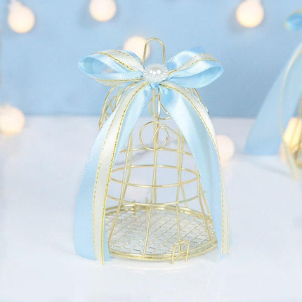 Charming Mini Gold Birdcage Treat Boxes - Perfect Favors for Elegant Celebrations