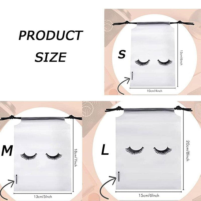 Elegant Waterproof EVA Plastic Eyelash Storage Kit - 20 Piece Set