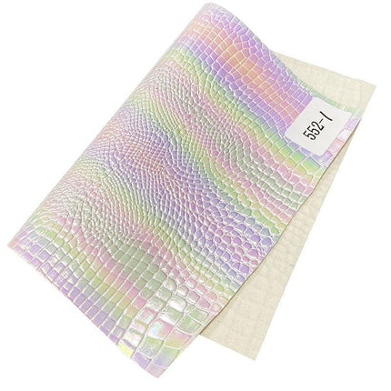 Vibrant Metallic Crocodile Textured Faux Leather Crafting Kit