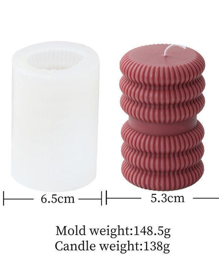 Chic Striped Geometry Silicone Mold for Elegant Crafting