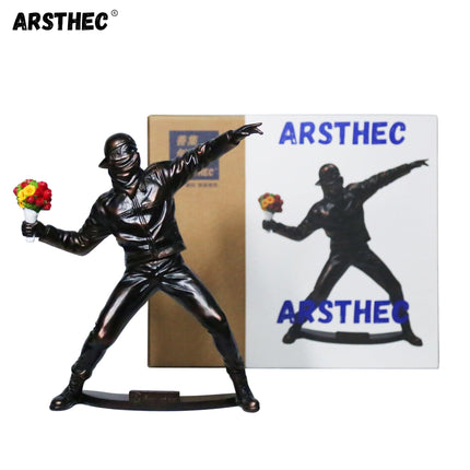 Urban Expressionist Banksy-Style Large Resin Sculpture - Modern Home Accent & Thoughtful Gift Idea