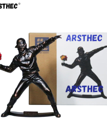 Urban Expressionist Banksy-Style Large Resin Sculpture - Modern Home Accent & Thoughtful Gift Idea