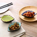 Leaf Design Ceramic Condiment Dishes - Pair