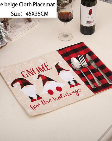 Whimsical Gnome-Themed Christmas Chair Cover - Festive Home Accent