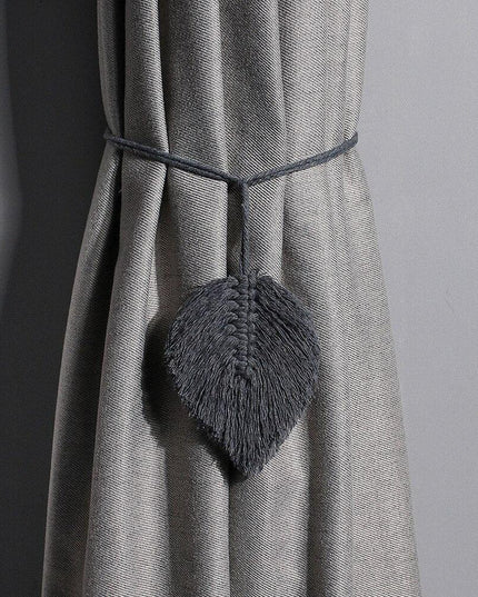 Nordic Elegance: Hand-Woven Cotton Rope Curtain Tiebacks with Tassels