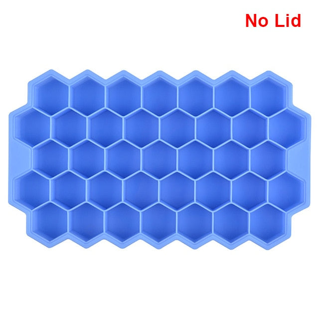 37-Cavity Silicone Honeycomb Ice Cube Maker Tray - Perfect for Cocktails and Treats