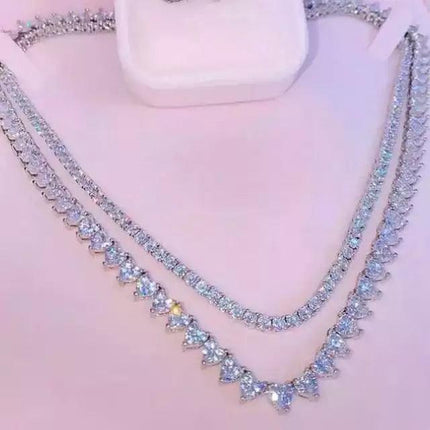 Radiant Desire CZ Diamond Tennis Necklace