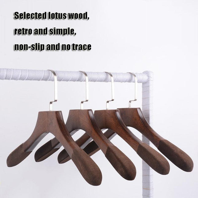 Elegant Wooden Hangers Set with Anti-Slip Bar for Enhanced Closet Style and Organization