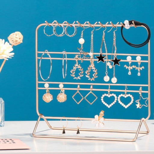Nordic Chic Metal Jewelry Stand with Multi-purpose Organizing