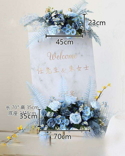 Opulent Blue Rose and Hydrangea Floral Masterpiece for Ultimate Sophistication