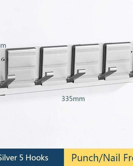 Stylish Grey Aluminum Wall Hooks for Modern Home Organization