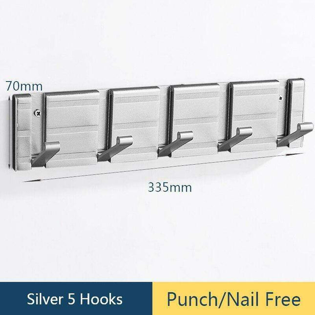 Modern Electroplated Aluminum Wall Hook Set - Elegant Storage Solution