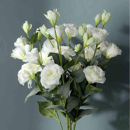 Lifelike Eustoma Silk Flower Bouquet Set: Exquisite Artificial Arrangements for Celebrations