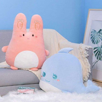 Charming Plush Animal Pillow Set - Whimsical Whale, Elephant, and Duck for Kids' Room Decor and Thoughtful Gifts