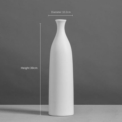 Chic Long-Neck Black Ceramic Vase Set for Contemporary Home Decor