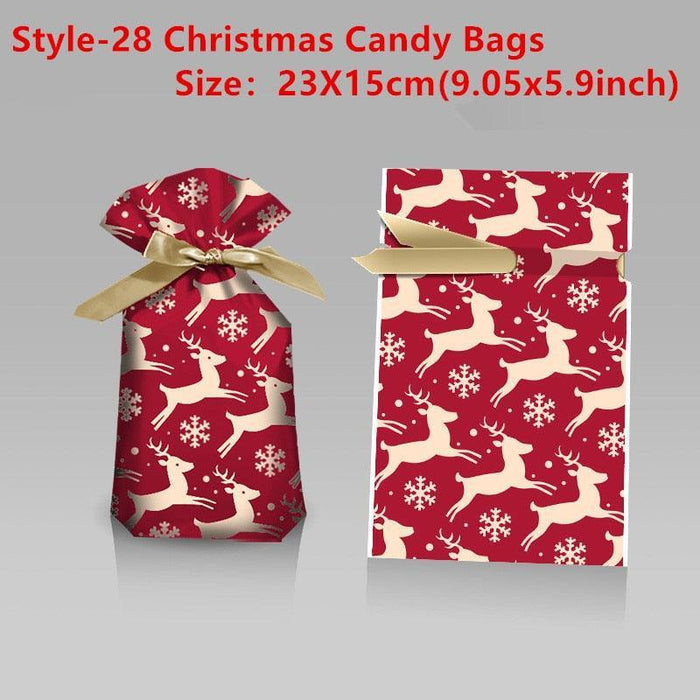 Santa's Festive Candy Gift Bag Set - Pack of 5