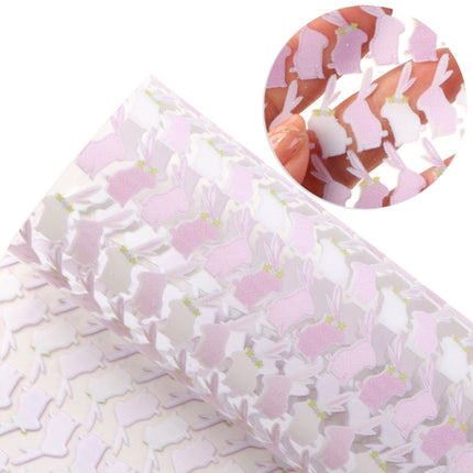 Bunny Egg Design Faux Leather Craft Sheets for Creative DIY Projects