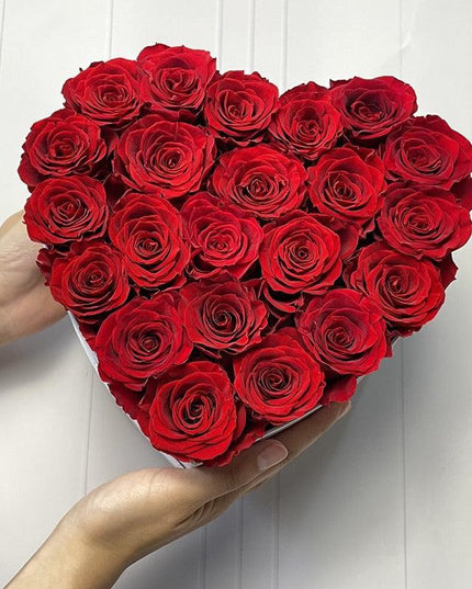 Eternal Romance Rose - Heart-Shaped Forever Floral Display