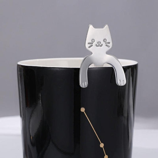 Adorable Stainless Steel Cat-Shaped Coffee Spoons