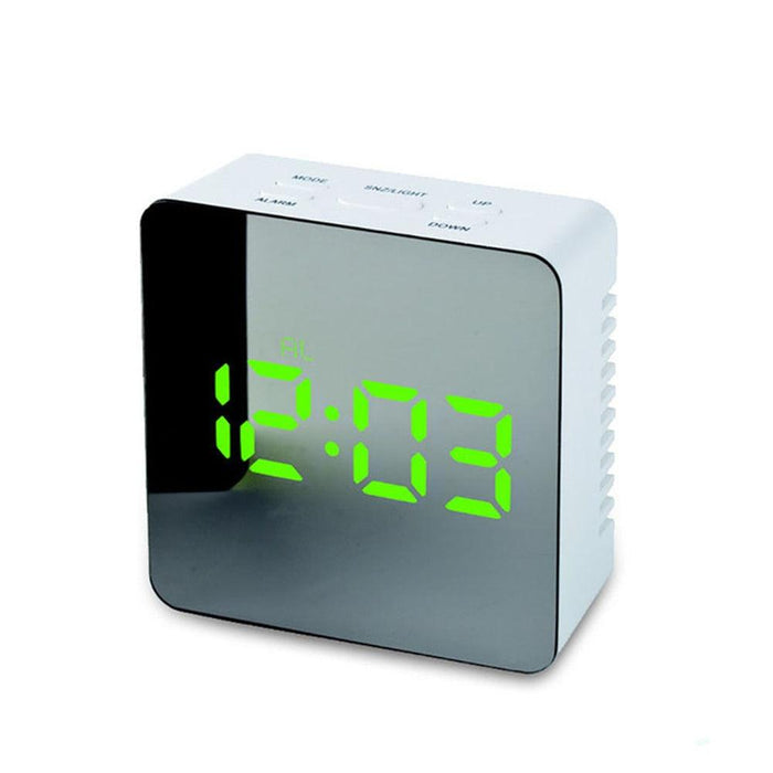 Modern LED Alarm Clock with Temperature Display, Sleek Curved Design, and Personalized Snooze Feature - Ideal for Children's Bedrooms and Chic Home Accents