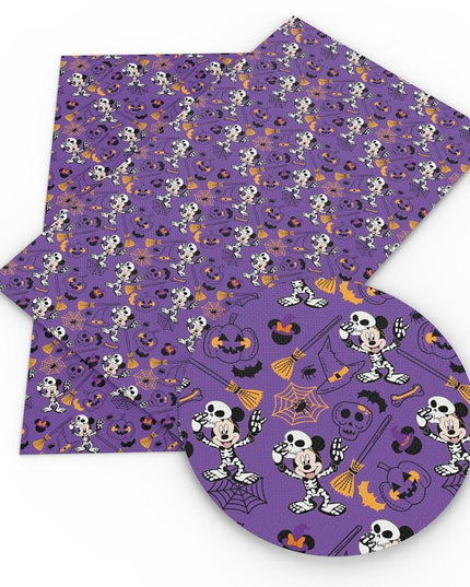 Mickey Mouse Halloween Faux Leather Craft Sheets - Create Spooktacular DIY Projects