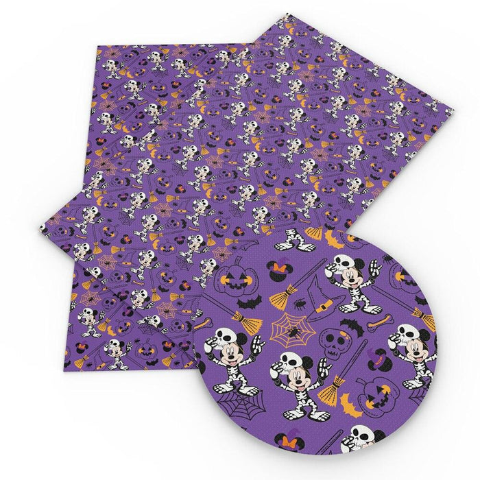 Mickey Mouse Halloween Faux Leather Sheets - Inspiring Spooky Crafting Ideas