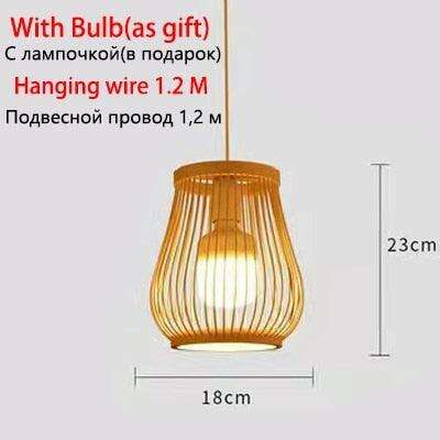 Sustainable Bamboo Chandelier Pendant Light - Stylish Illumination for Dining Areas