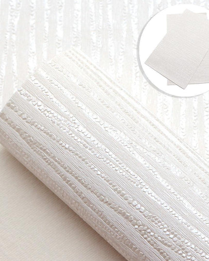 Opulent Pearl Striped Faux Leather for Luxurious DIY Creations